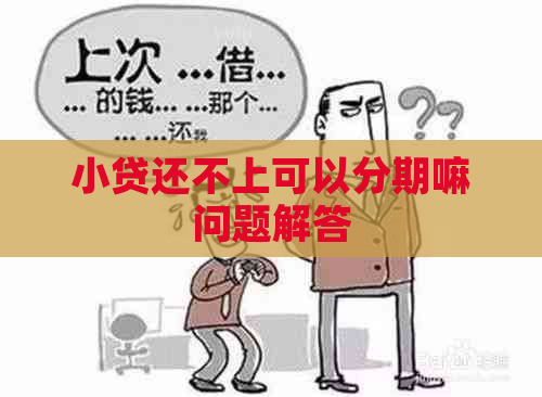 小贷还不上可以分期嘛问题解答