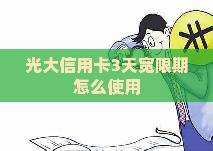 光大信用卡3天宽限期怎么使用