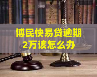 博民快易贷逾期2万该怎么办