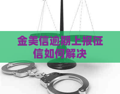 金美信逾期上报如何解决