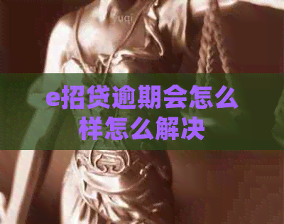 e招贷逾期会怎么样怎么解决