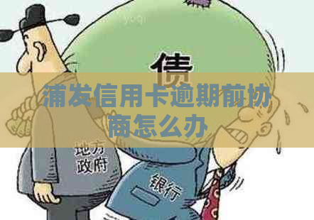 浦发信用卡逾期前协商怎么办