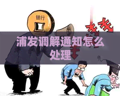 浦发调解通知怎么处理