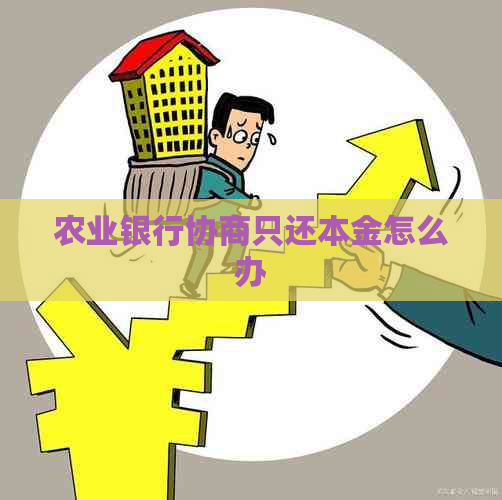 农业银行协商只还本金怎么办