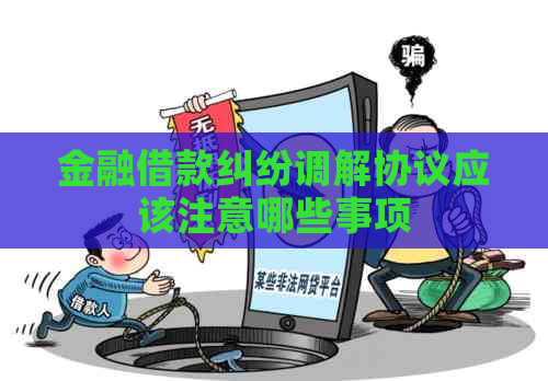 金融借款纠纷调解协议应该注意哪些事项