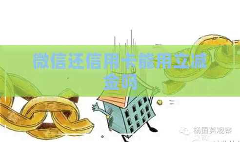 微信还信用卡能用立减金吗