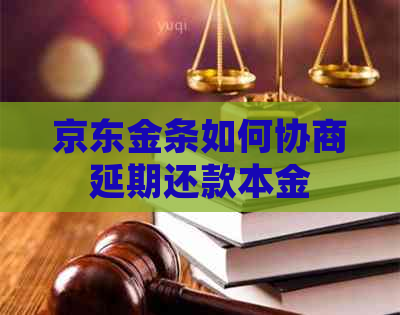 京东金条如何协商延期还款本金