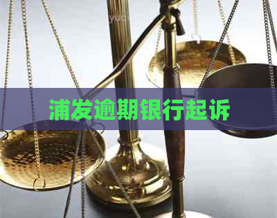 浦发逾期银行起诉