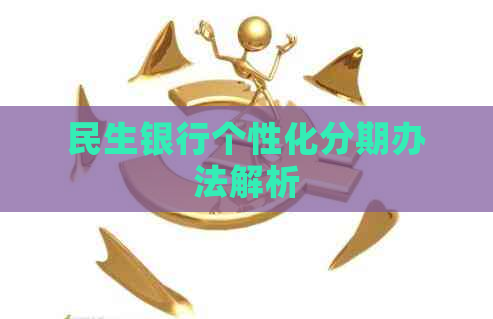 民生银行个性化分期办法解析