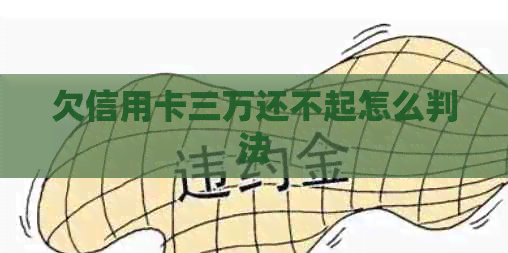 欠信用卡三万还不起怎么判法