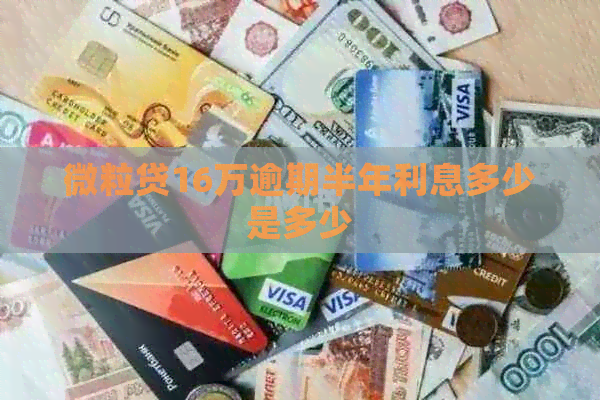 微粒贷16万逾期半年利息多少是多少
