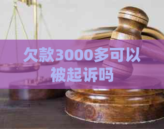 欠款3000多可以被起诉吗