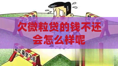 欠微粒贷的钱不还会怎么样呢