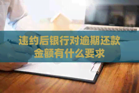 违约后银行对逾期还款金额有什么要求