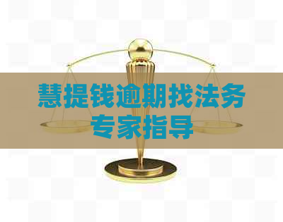慧提钱逾期找法务专家指导