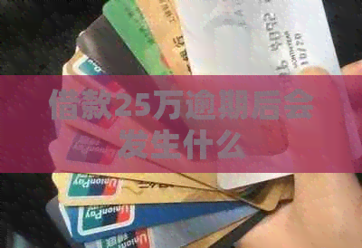借款25万逾期后会发生什么