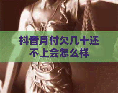 抖音月付欠几十还不上会怎么样