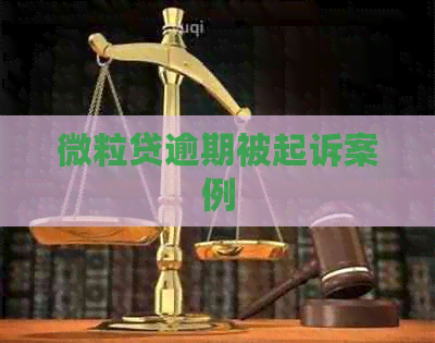 微粒贷逾期被起诉案例