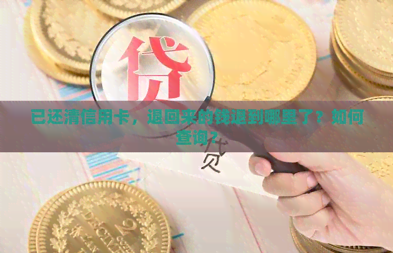 已还清信用卡，退回来的钱退到哪里了？如何查询？