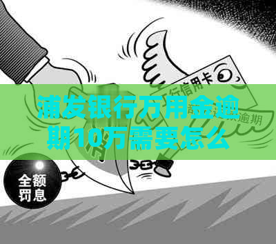 浦发银行万用金逾期10万需要怎么处理