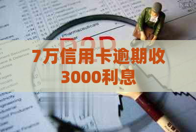 7万信用卡逾期收3000利息
