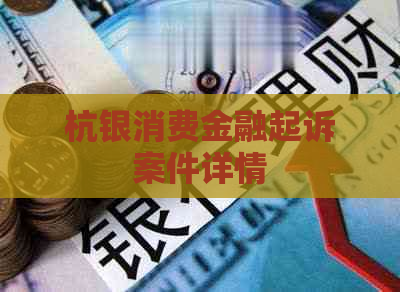 杭银消费金融起诉案件详情