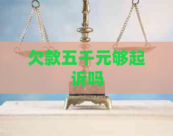 欠款五千元够起诉吗