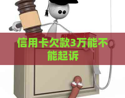信用卡欠款3万能不能起诉
