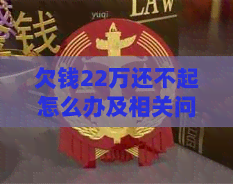 欠钱22万还不起怎么办及相关问题