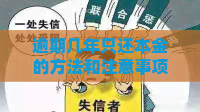 逾期几年只还本金的方法和注意事项