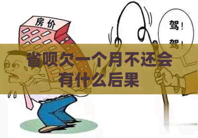 省呗欠一个月不还会有什么后果
