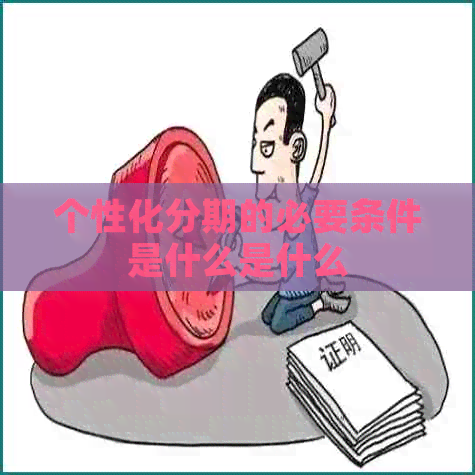 个性化分期的必要条件是什么是什么