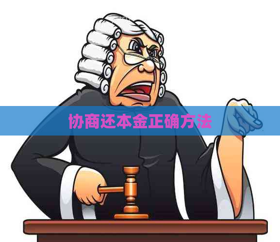 协商还本金正确方法