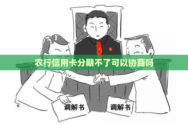农行信用卡分期不了可以协商吗