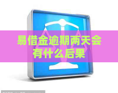 易借金逾期两天会有什么后果