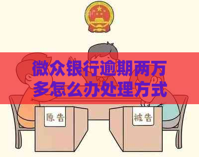 微众银行逾期两万多怎么办处理方式