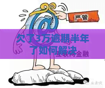 欠了3万逾期半年了如何解决
