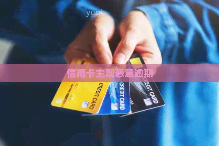 信用卡主观恶意逾期