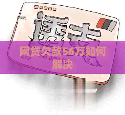 网贷欠款56万如何解决
