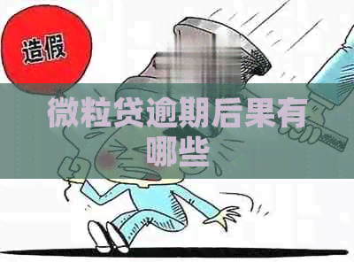 微粒贷逾期后果有哪些