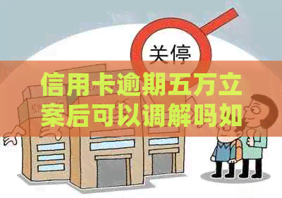 信用卡逾期五万立案后可以调解吗如何处理