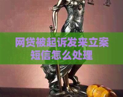 网贷被起诉发来立案短信怎么处理