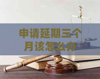 申请延期三个月该怎么办