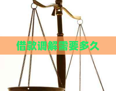借款调解需要多久