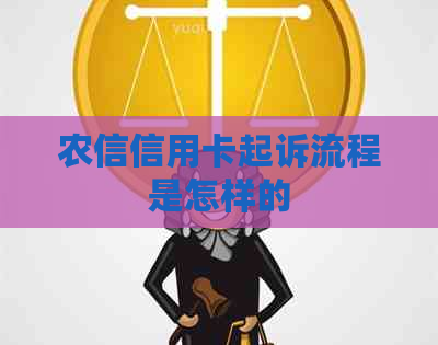 农信信用卡起诉流程是怎样的