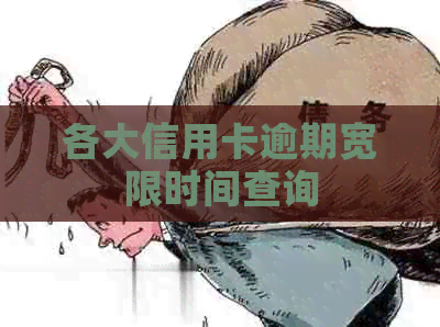 各大信用卡逾期宽限时间查询