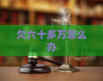 欠六十多万怎么办