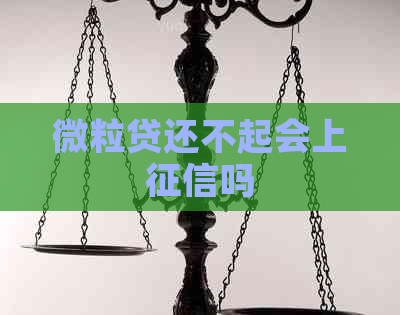 微粒贷还不起会上吗