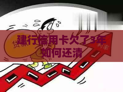 建行信用卡欠了3年如何还清