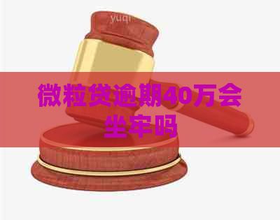 微粒贷逾期40万会坐牢吗